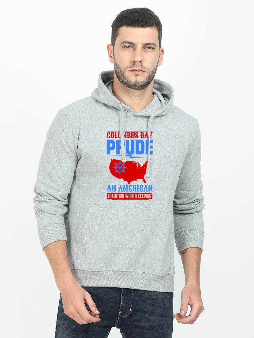 grey printed sweatshirt - 17974048 -  Zoom Image - 0