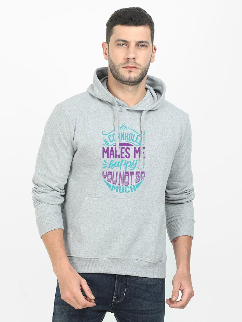 grey printed sweatshirt - 17974055 -  Zoom Image - 0