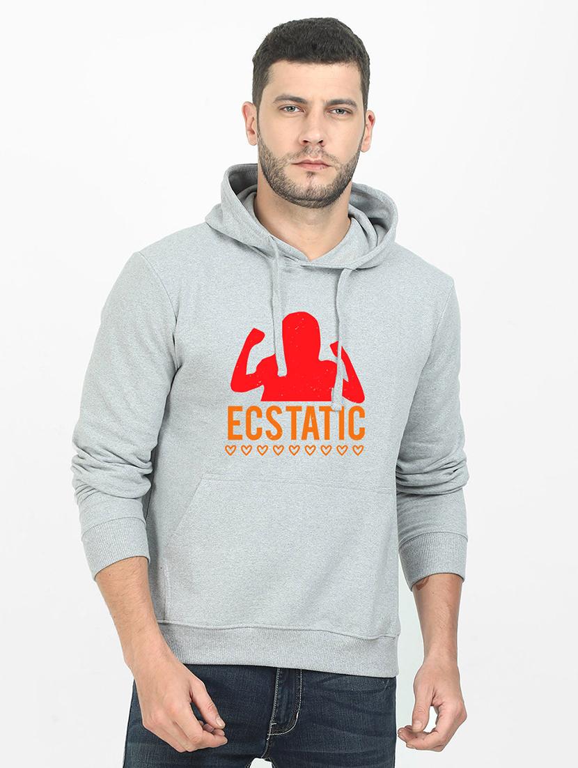 grey printed sweatshirt - 17974121 -  Zoom Image - 0
