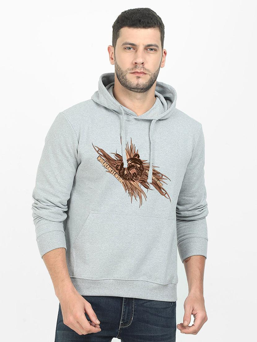 grey printed sweatshirt - 17974155 - Zoom Image - 0