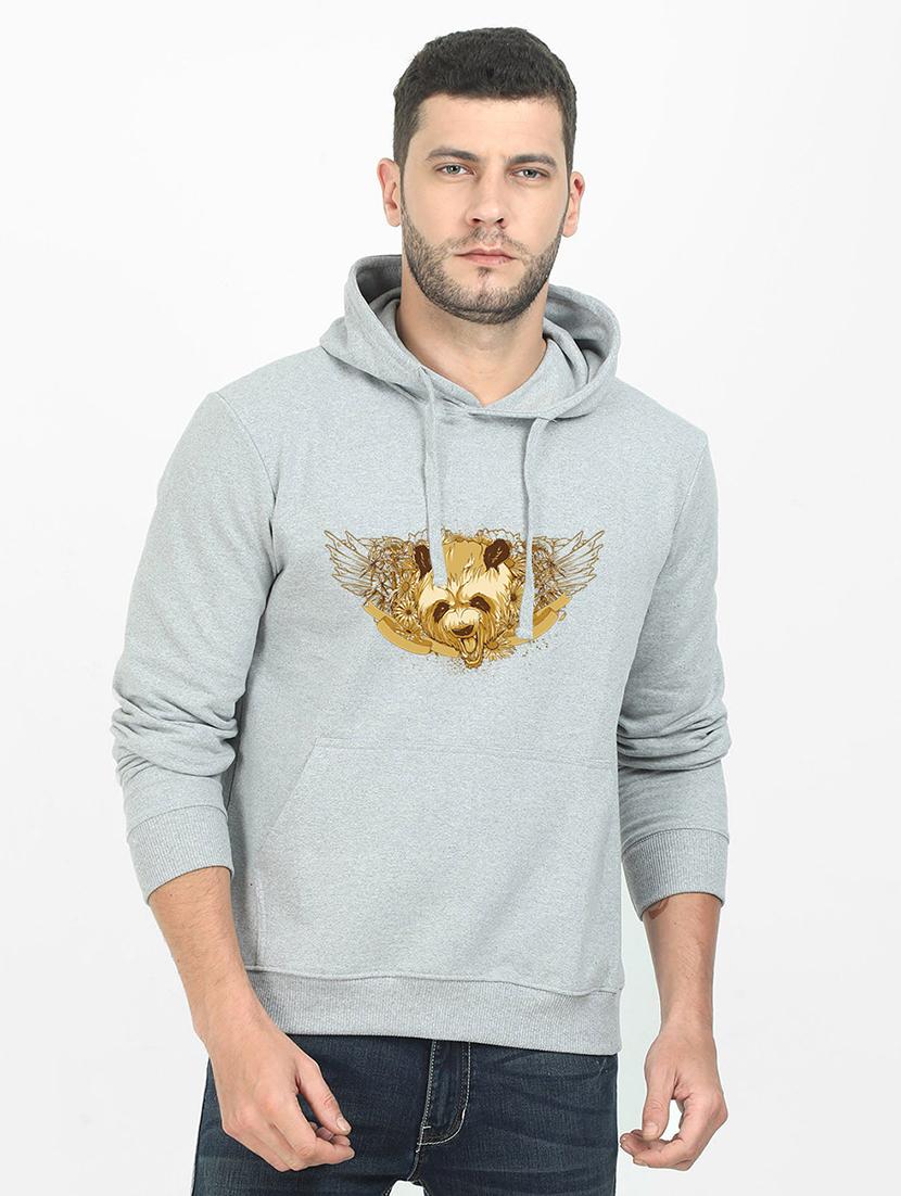 grey printed sweatshirt - 17974159 -  Zoom Image - 0