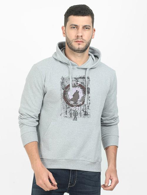 grey printed sweatshirt - 17974225 - Standard Image - 0