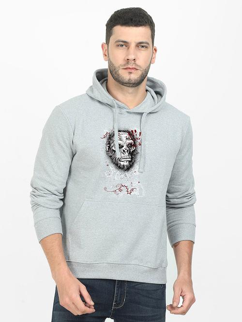 grey printed sweatshirt - 17974239 - Standard Image - 0