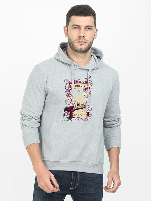 grey printed sweatshirt - 17974296 - Standard Image - 0