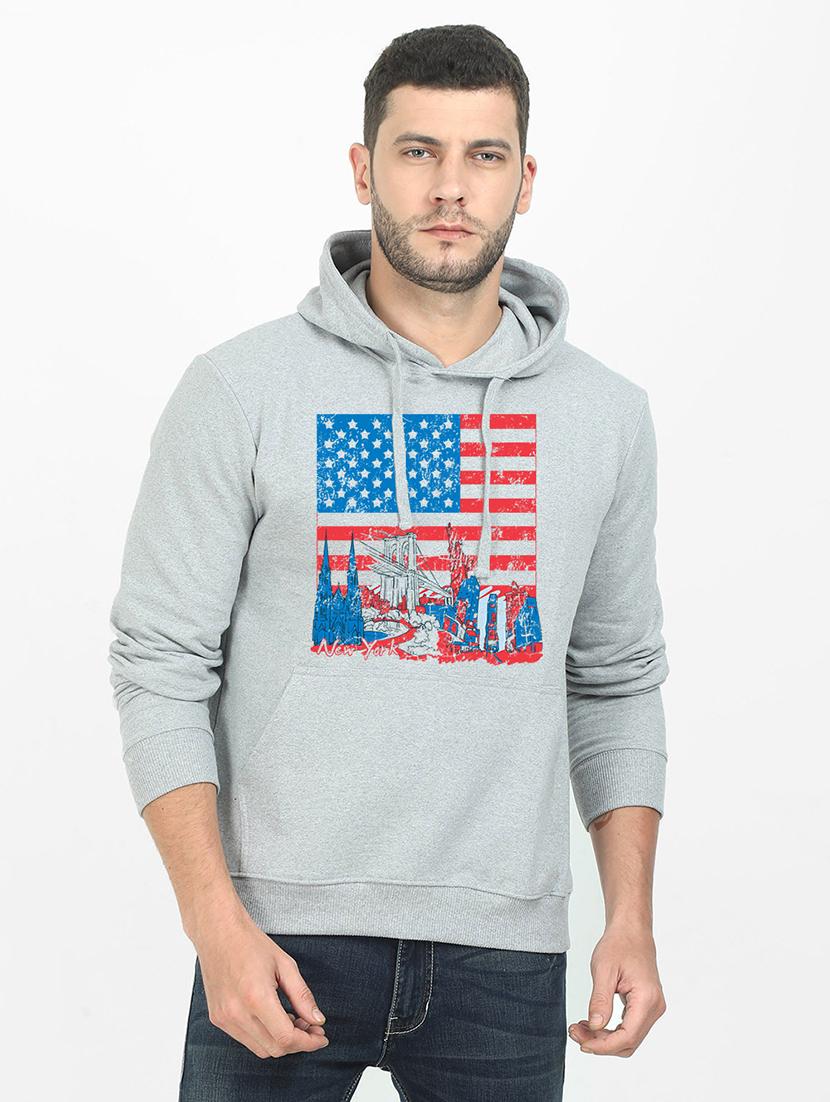grey printed sweatshirt - 17974304 - Zoom Image - 0