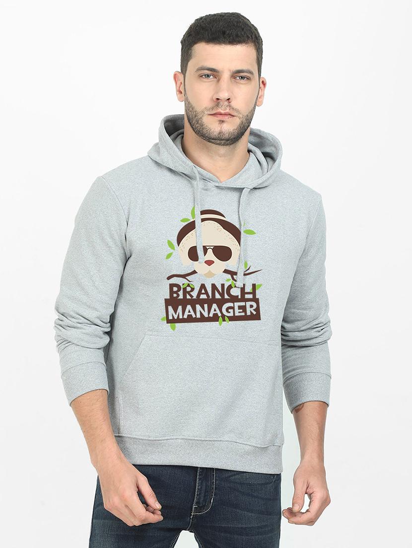 grey printed sweatshirt - 17974312 - Zoom Image - 0