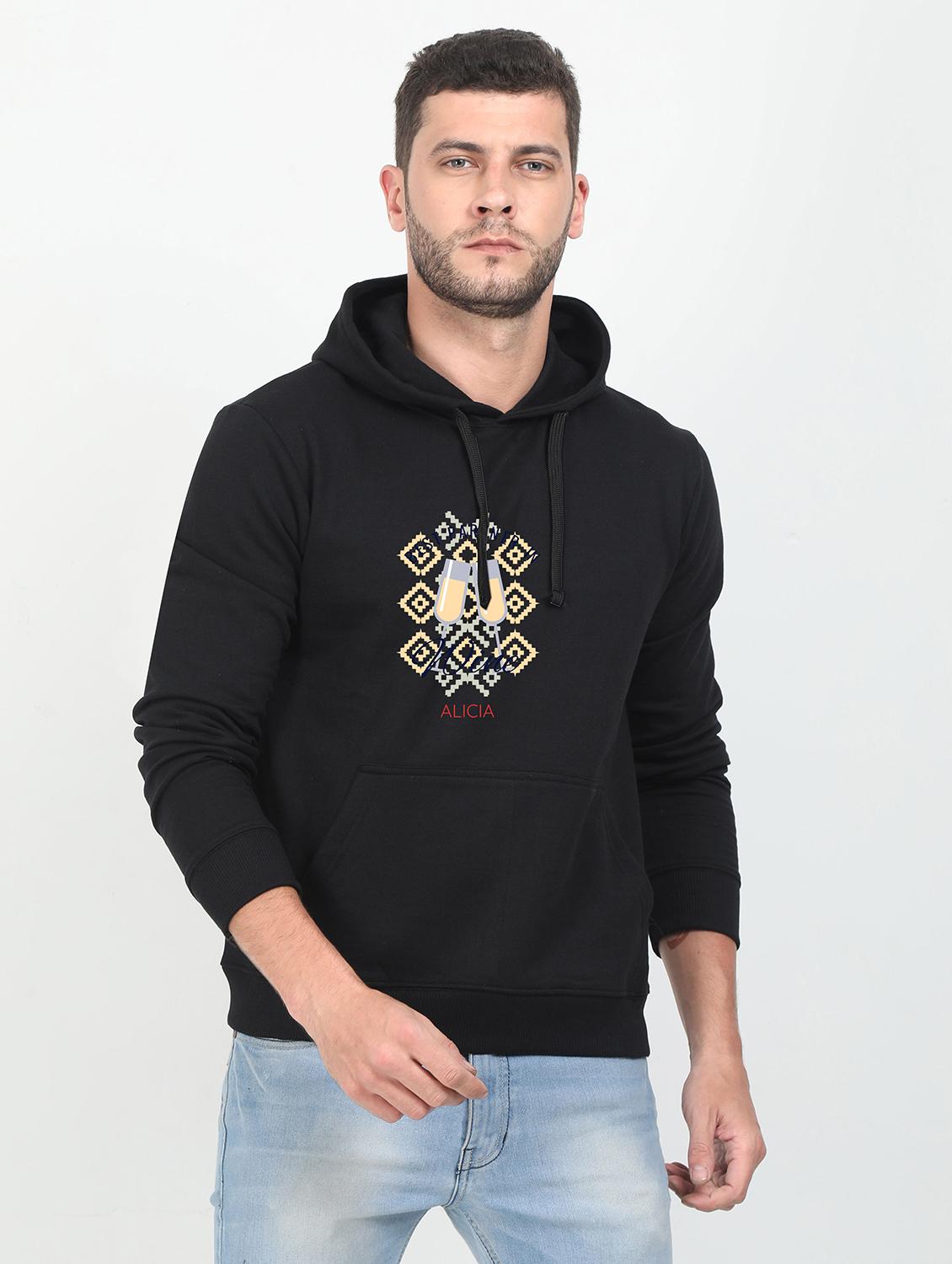 black printed sweatshirt - 17975081 -  Zoom Image - 0
