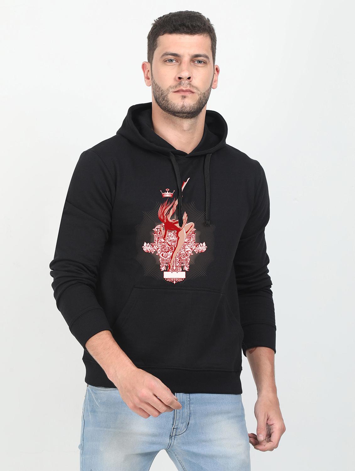 black printed sweatshirt - 17975094 -  Zoom Image - 0
