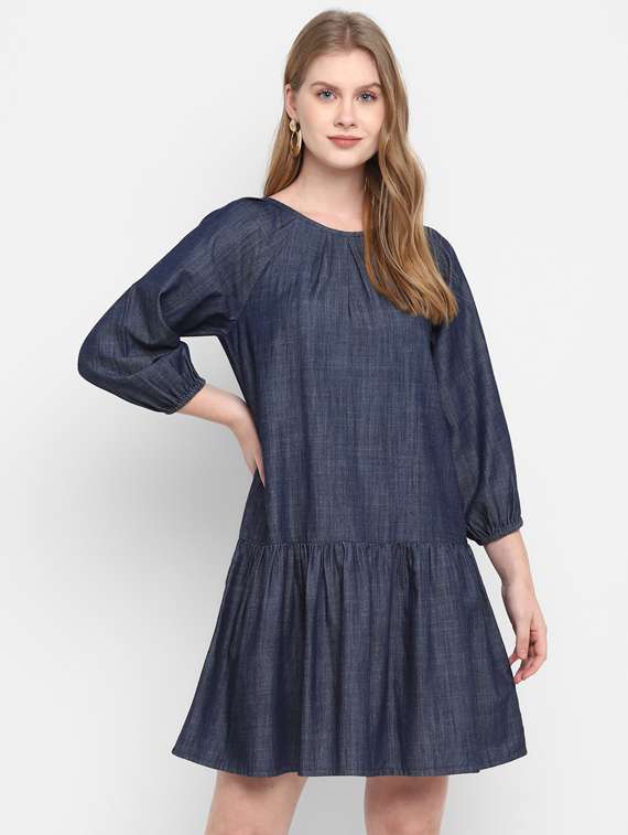 sachin and babi light blue dress Rachel Zoe Dropped Waist Dress Womens XS Black Zippered Boat Neck Ruffle Hem