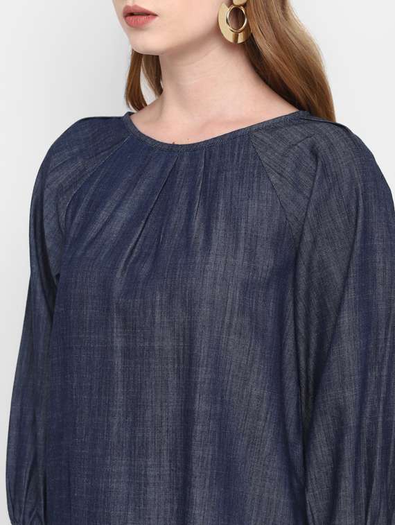 sachin and babi light blue dress Women's Faye Drop Waist Boat Neck Linen Mini Dress XS/S/M/L/XL/Customize  Black MEAN BLVD