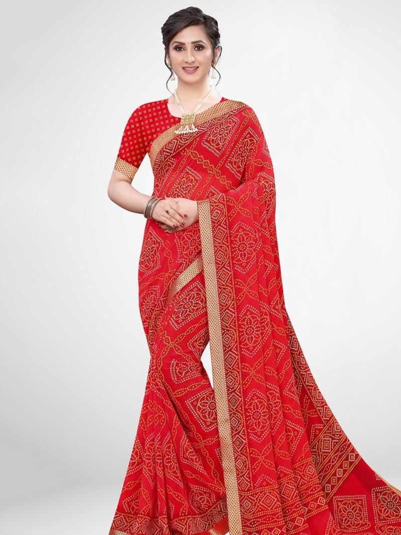red silk saree - 17975719 - Zoom Image - 0