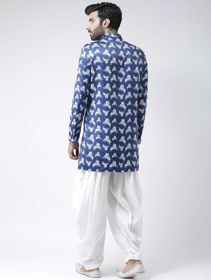 blue printed sherwani set - 17976384 -  Standard Image - 3