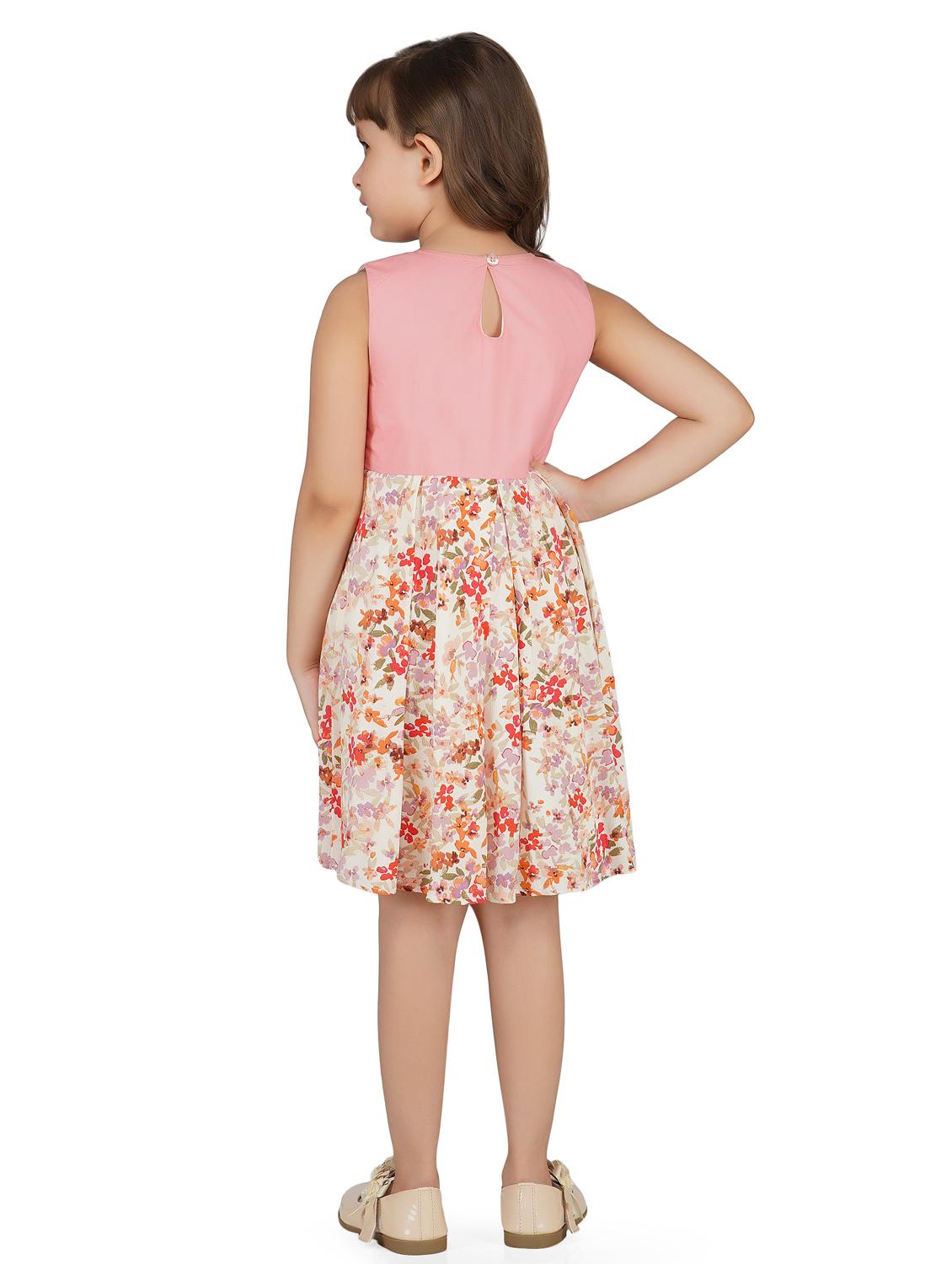 girls round neck sleeveless frock - 17976603 - Standard Image - 3