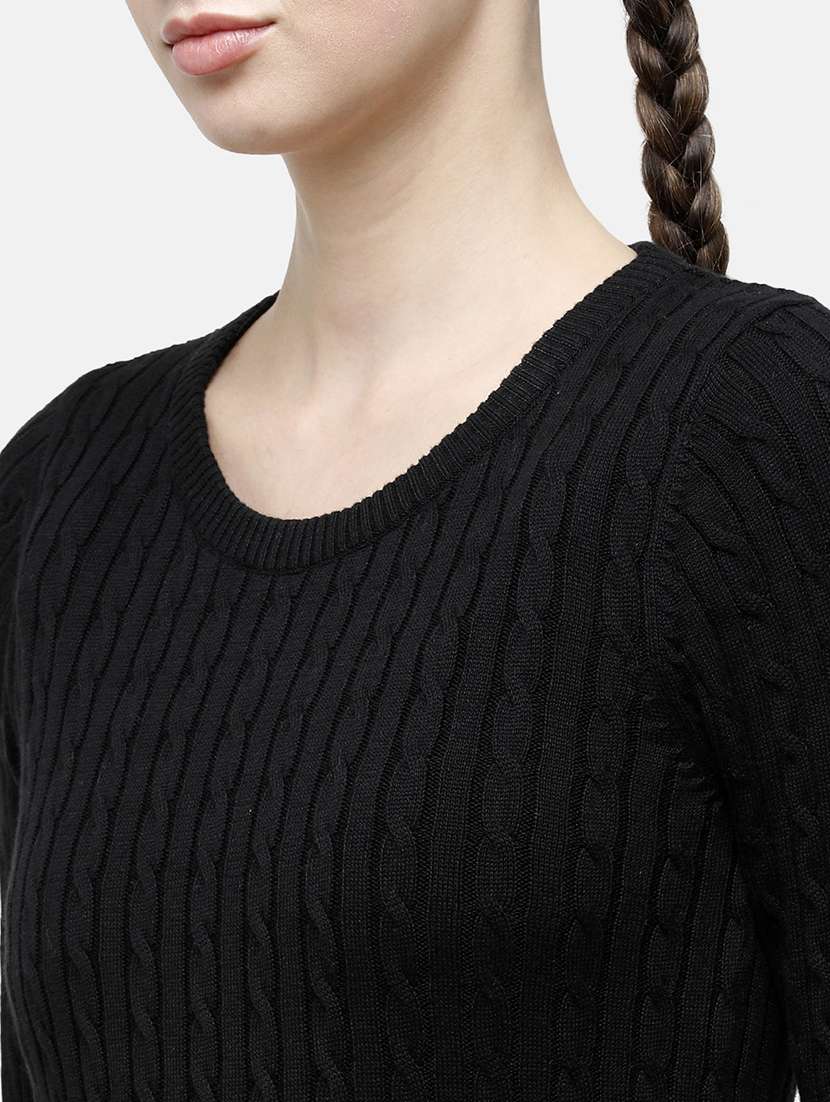 round neck solid pullover - 17976955 - Standard Image - 5