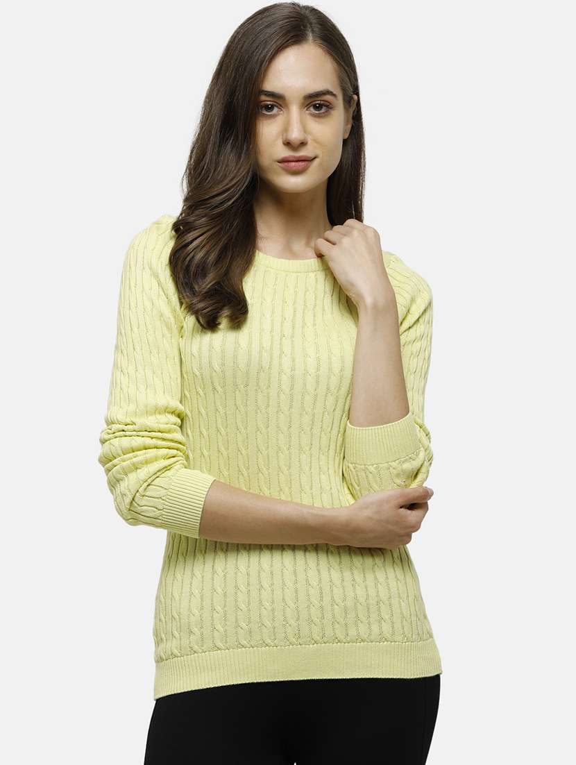 round neck solid pullover