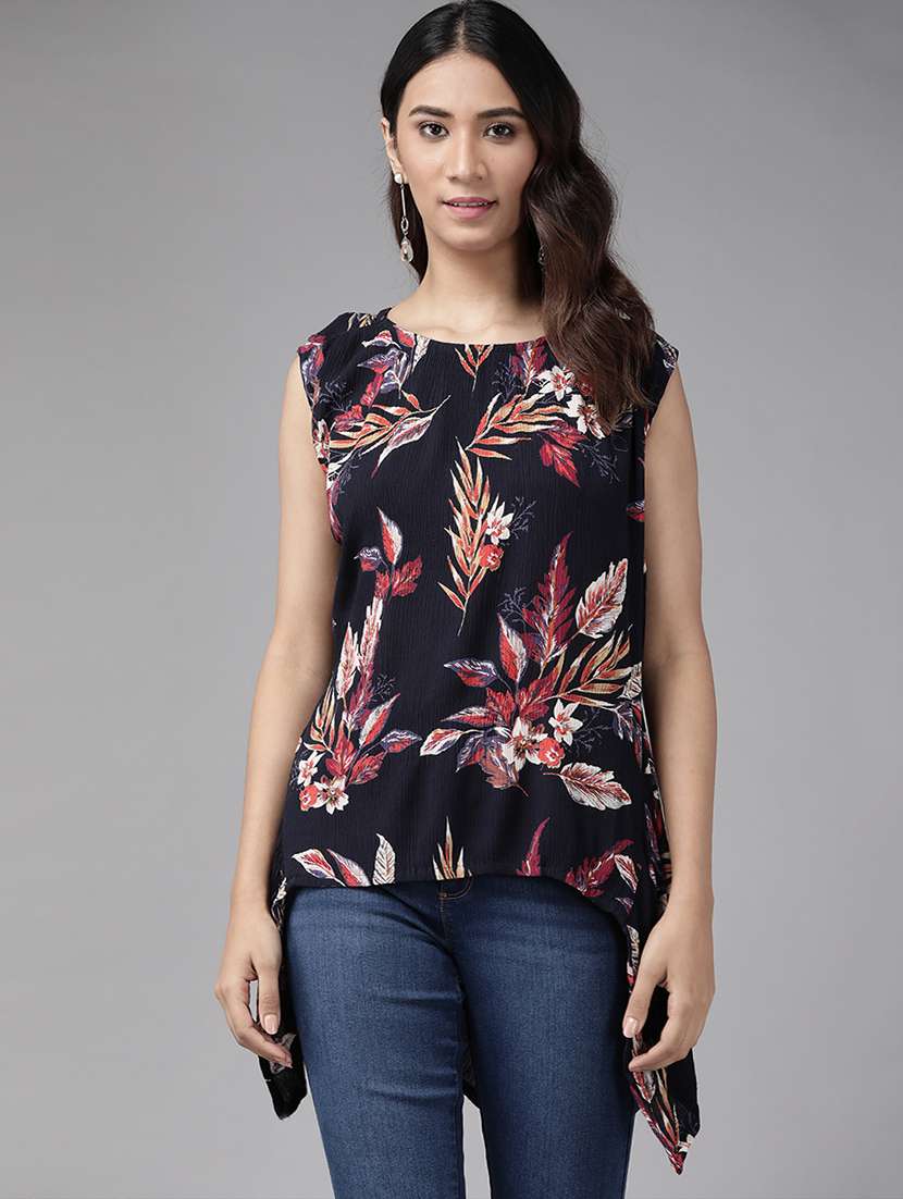 blue rayon regular top