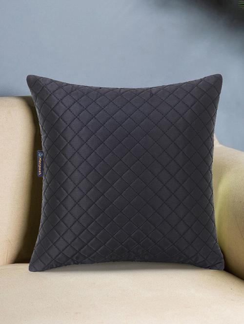 rasta collection by mezposh : black satin harlequin quilted cushion cover (16x16in) - 17977656 - Standard Image - 0