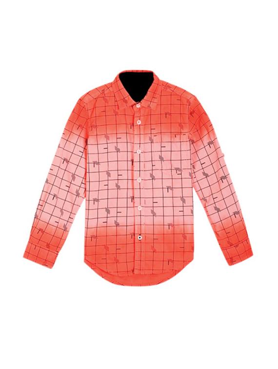 orange checkered  shirt - 17978038 -  Zoom Image - 0