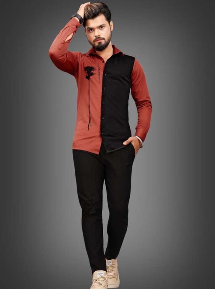 orange cotton shirt - 17978131 -  Zoom Image - 0