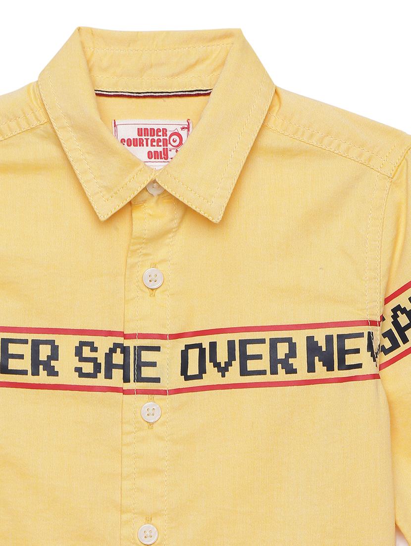 yellow solid shirt - 17978419 - Standard Image - 3