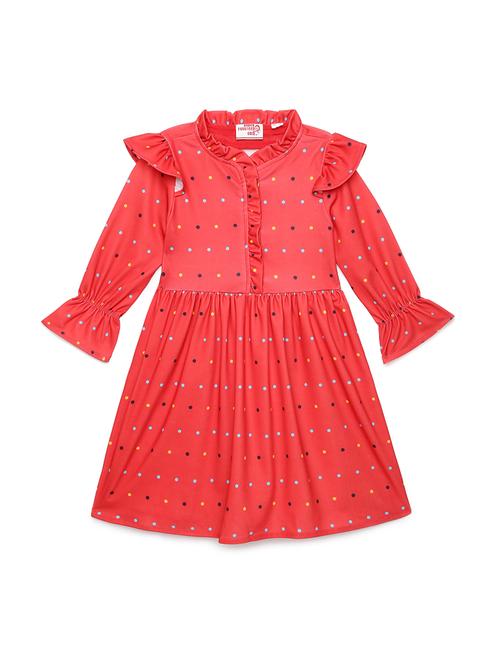 girls mandarin collar bell sleeve frock - 17978862 - Standard Image - 0