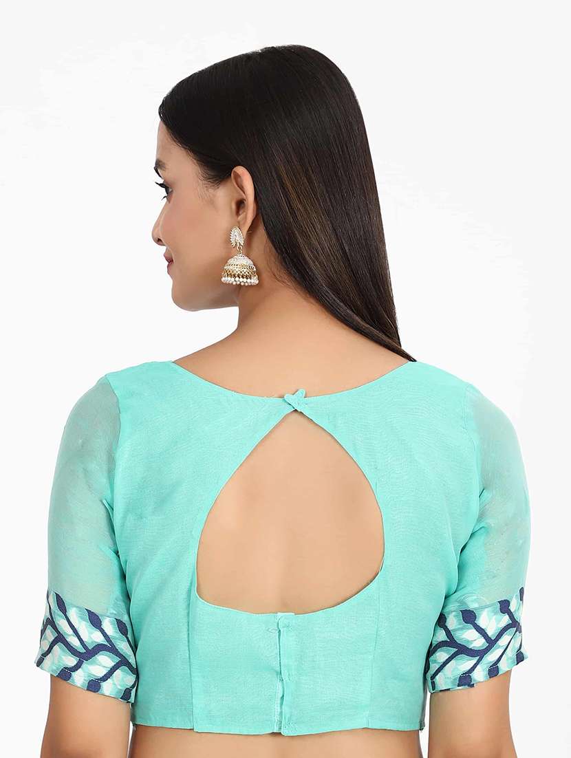 women's self design turquoise colored saree - 17979185 -  Standard Image - 3