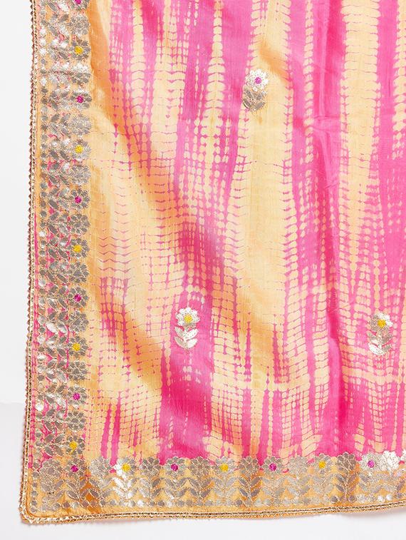 pink silk blend dupatta - 17980666 - Standard Image - 3
