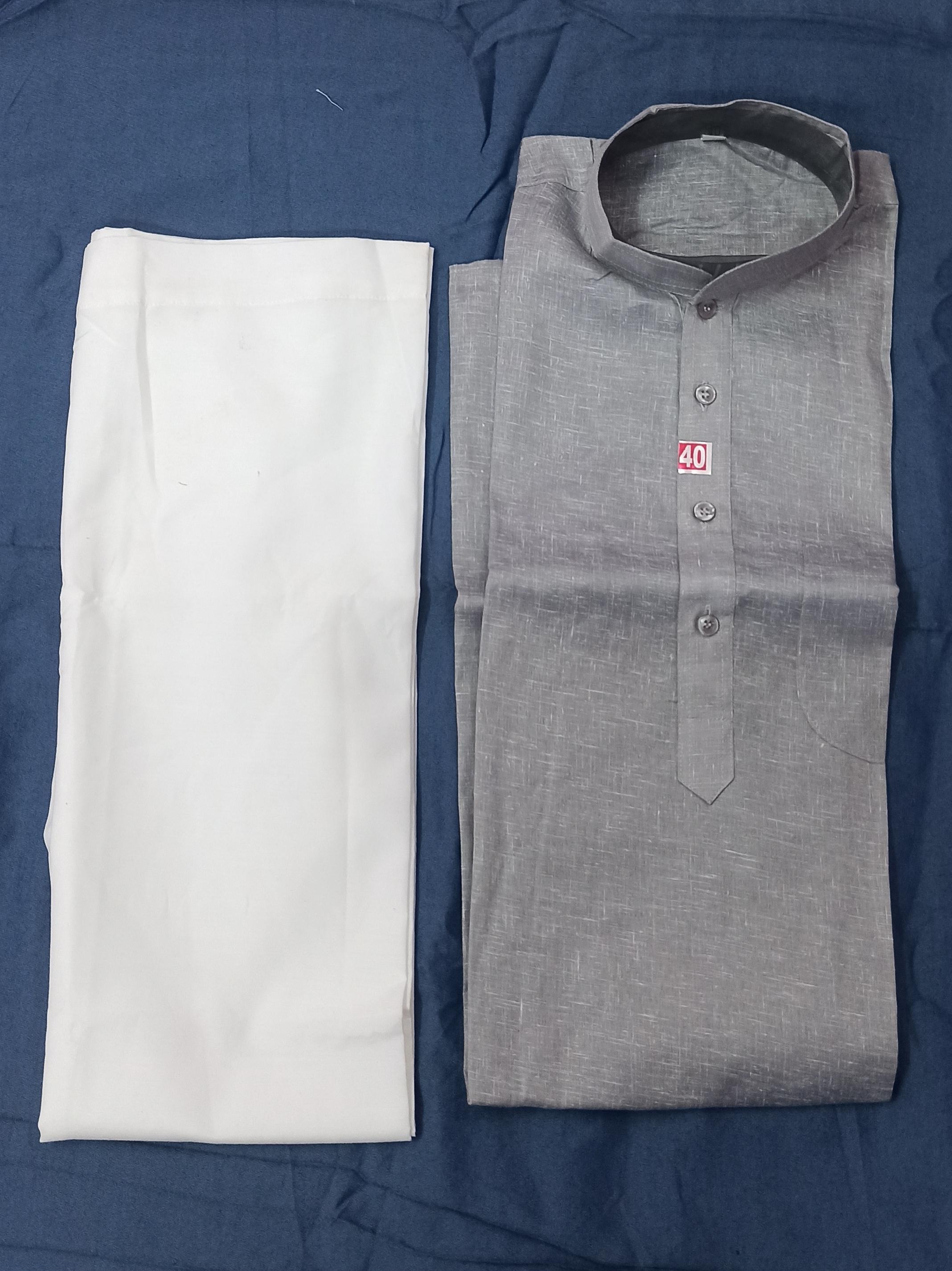 red khadi kurta - 17980684 - Standard Image - 3