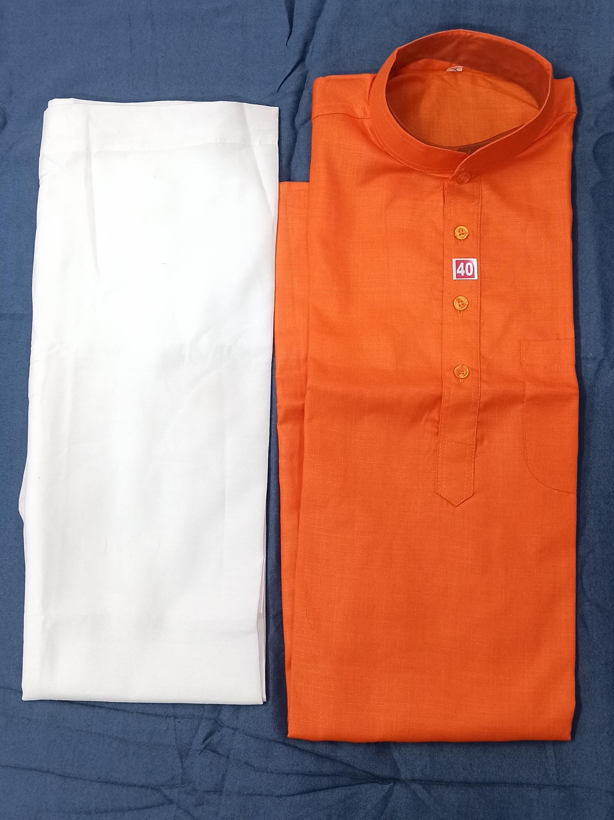 red khadi kurta - 17980684 - Standard Image - 5