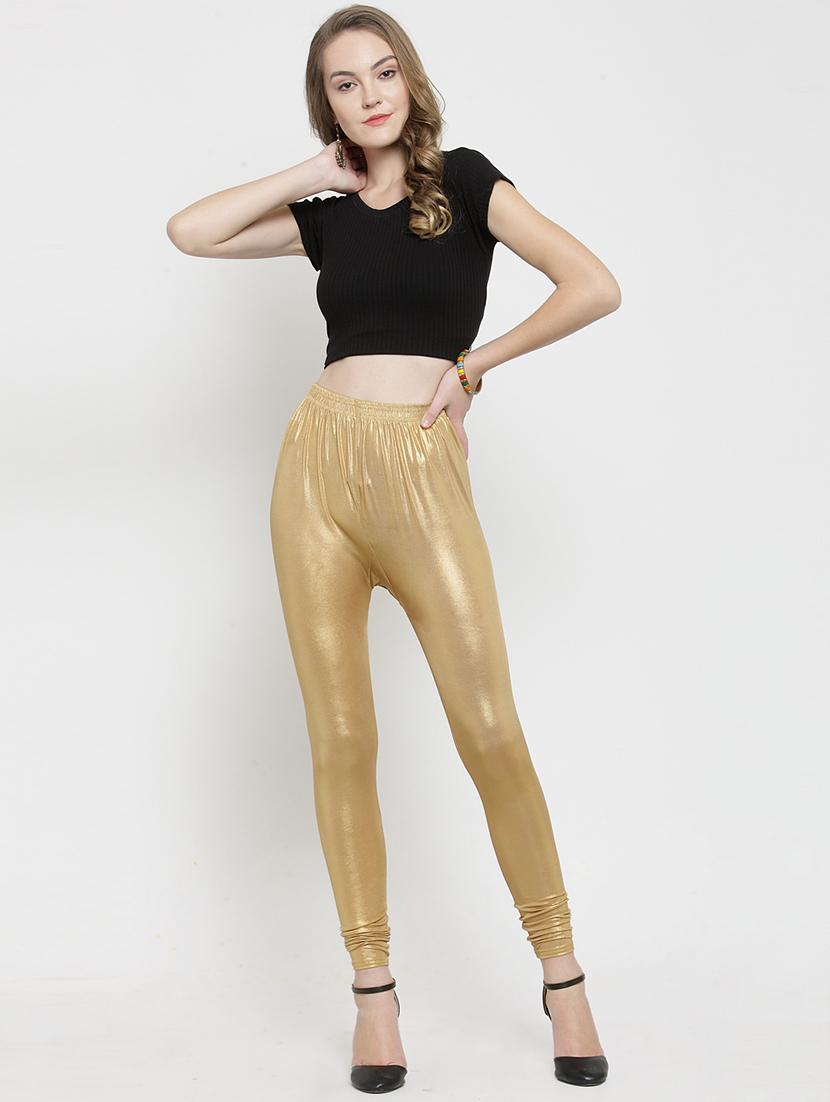 gold solid legging - 17980703 - Standard Image - 3