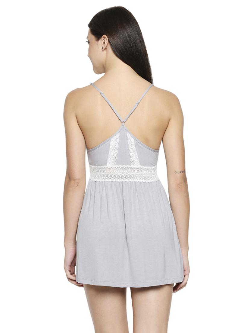 grey lace detail babydoll - 17982745 - Standard Image - 3
