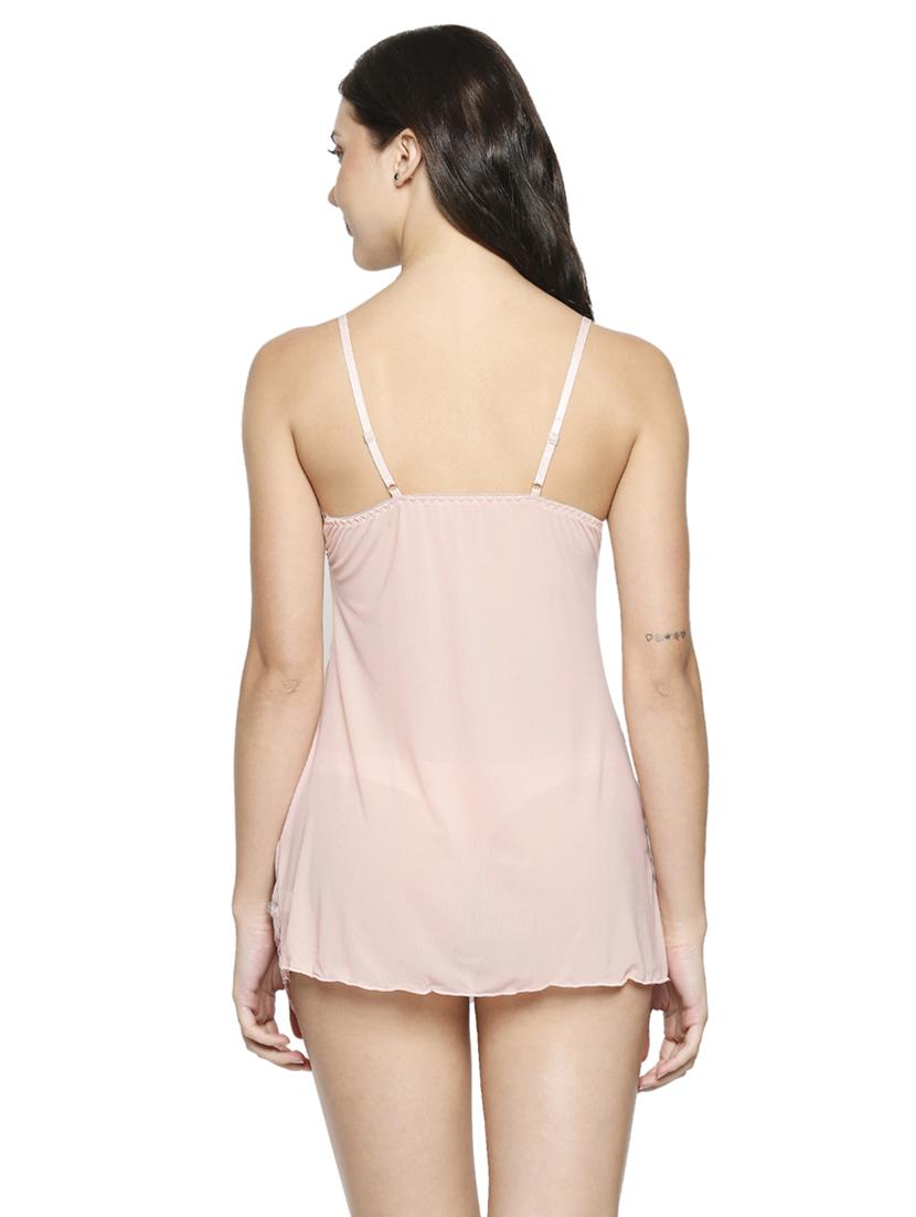pink lace detail babydoll - 17982770 - Standard Image - 3