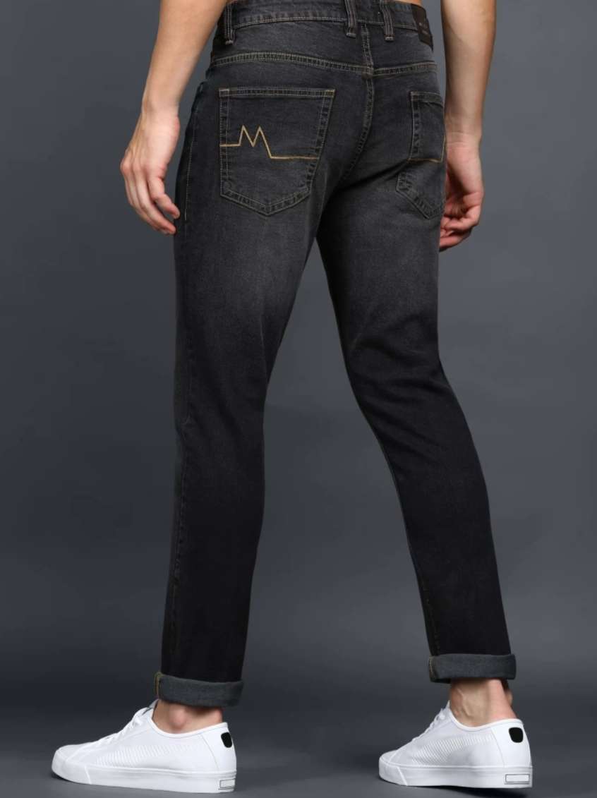 Multi Colored Polyester Blend Jeans 
