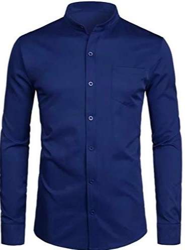 dark blue cotton blend shirt - 17982813 - Zoom Image - 0