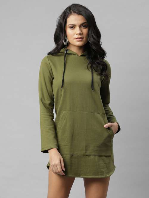 women long sleeved solid hoodies sweatshirt - 17982823 - Standard Image - 0