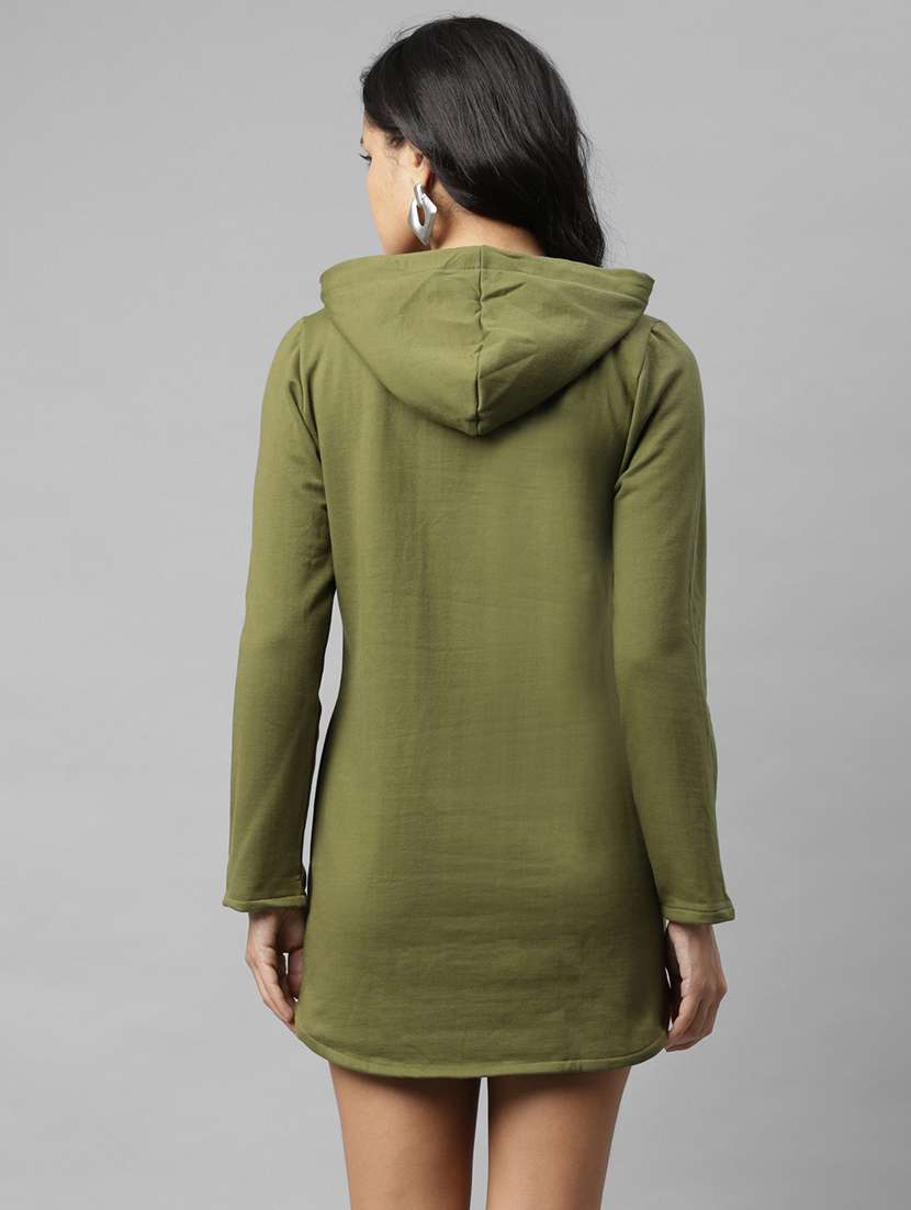 women long sleeved solid hoodies sweatshirt - 17982823 - Standard Image - 5