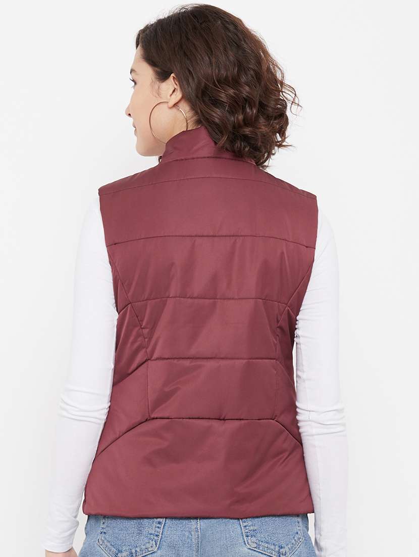 mandarin neck quilted jacket - 17984119 - Standard Image - 3