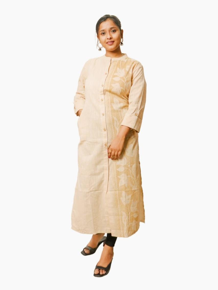 khadi long a shap kurta - 17988120 - Zoom Image - 0