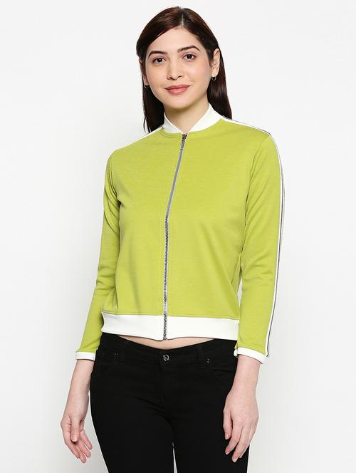 contrast bind bomber jacket - 17994451 - Standard Image - 0