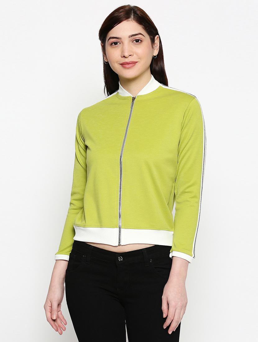 contrast bind bomber jacket - 17994451 - Zoom Image - 0