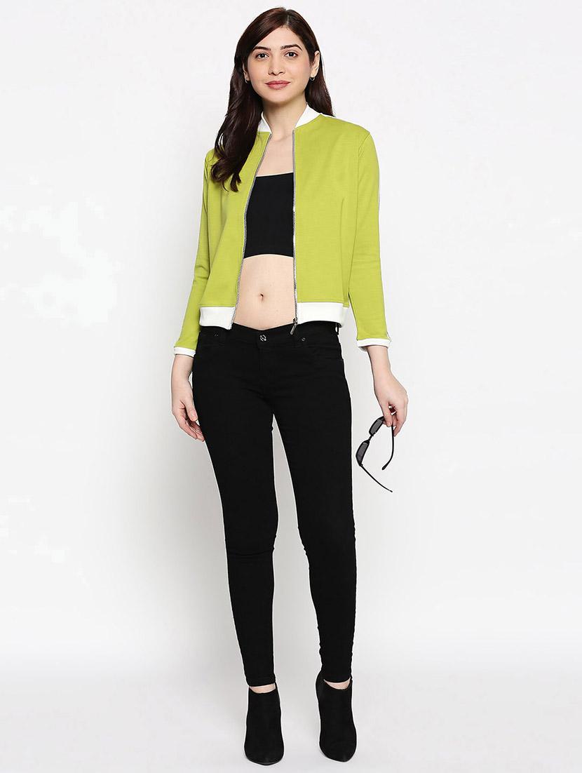 contrast bind bomber jacket - 17994451 - Standard Image - 3