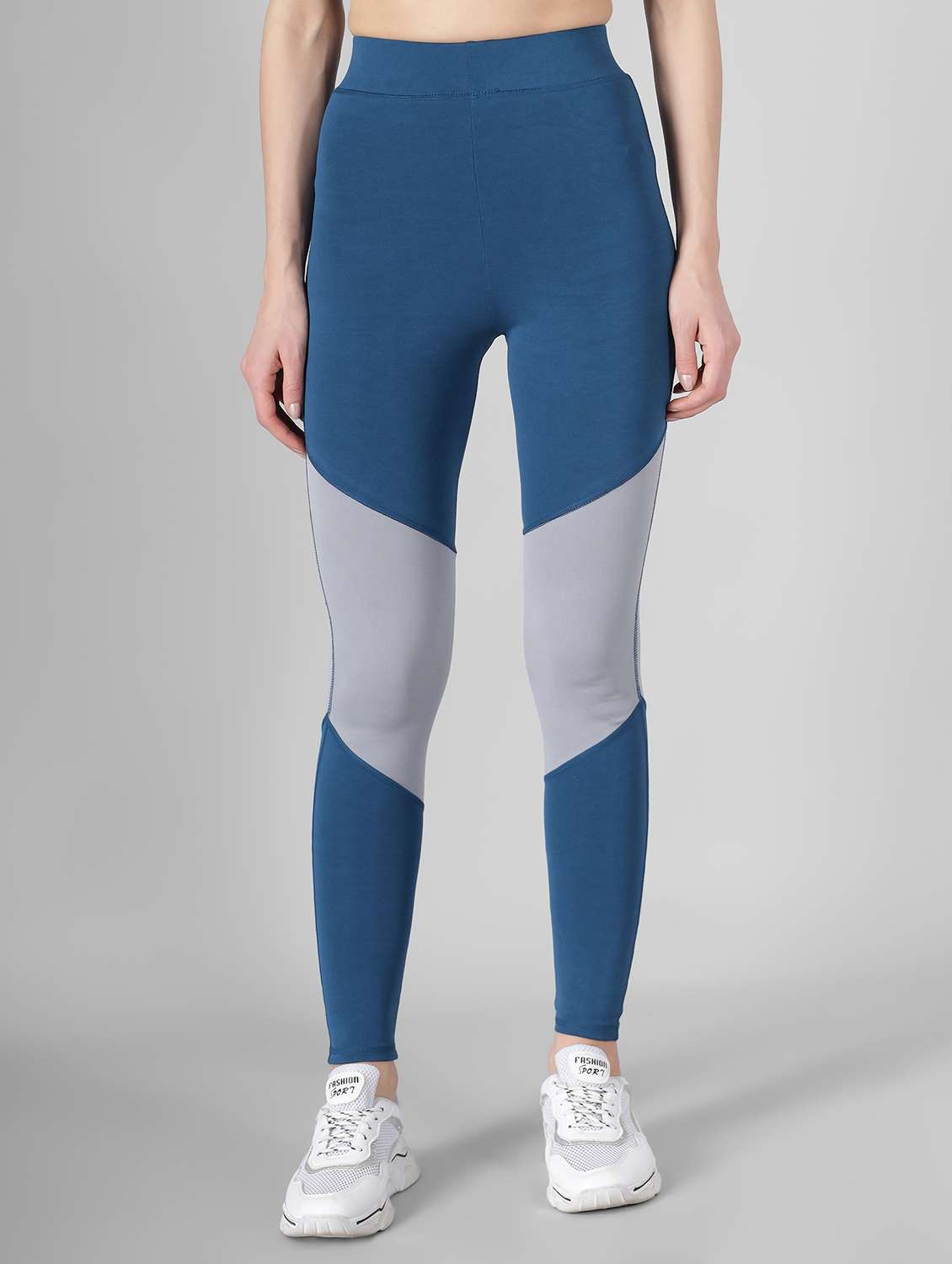 high rise color block track pant