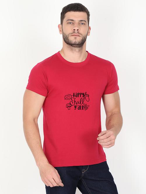 maroon printed t-shirt - 17995775 - Standard Image - 0