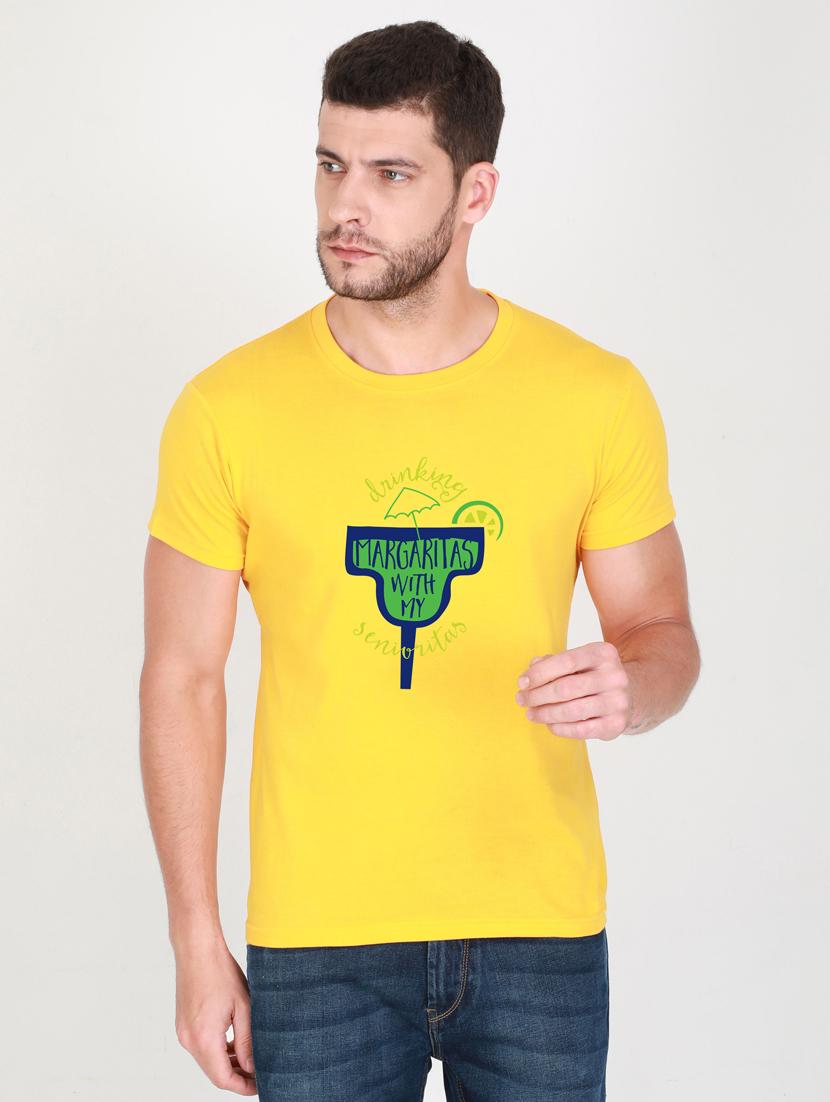 yellow printed t-shirt - 17995787 -  Zoom Image - 0