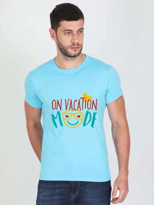 light blue printed t-shirt - 17995801 - Standard Image - 0