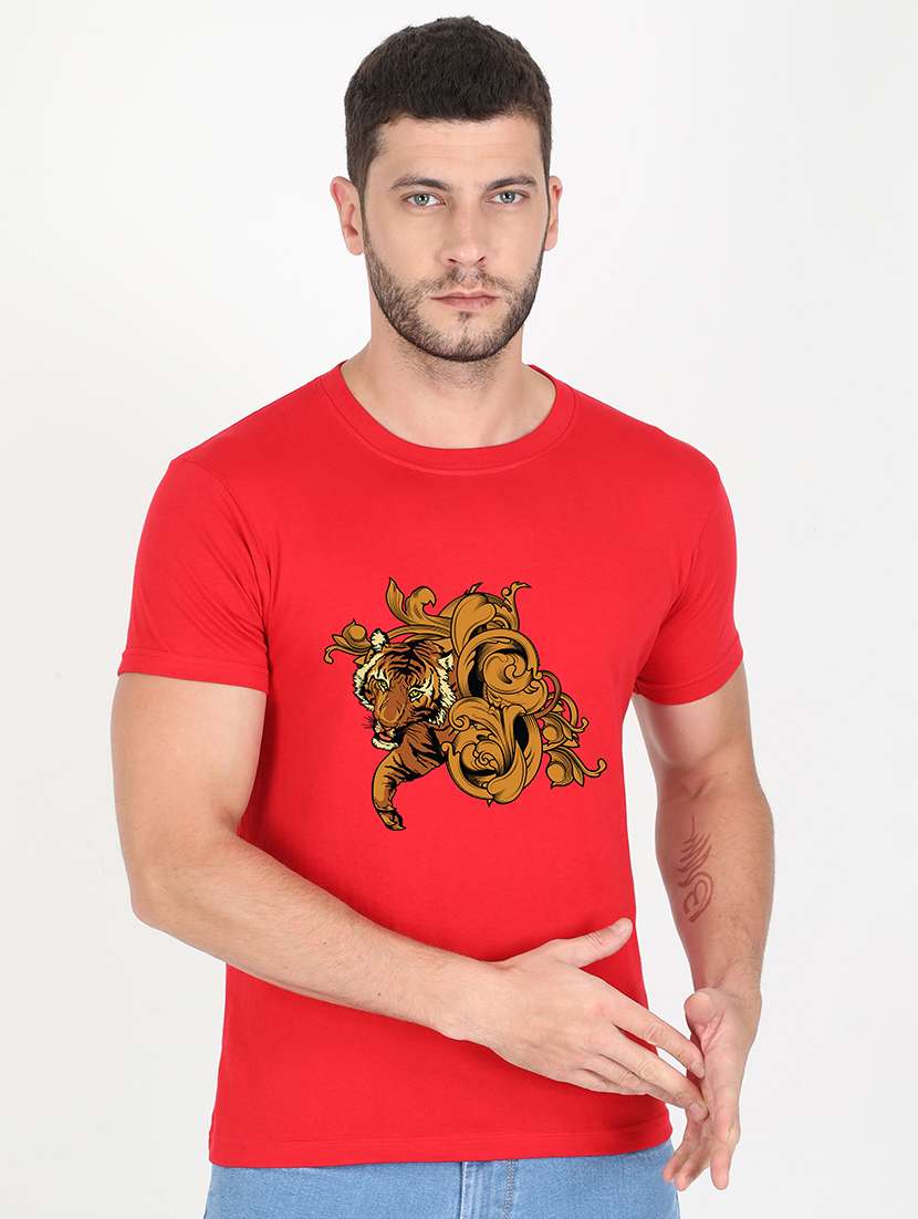 red printed t-shirt - 17995804 - Zoom Image - 0