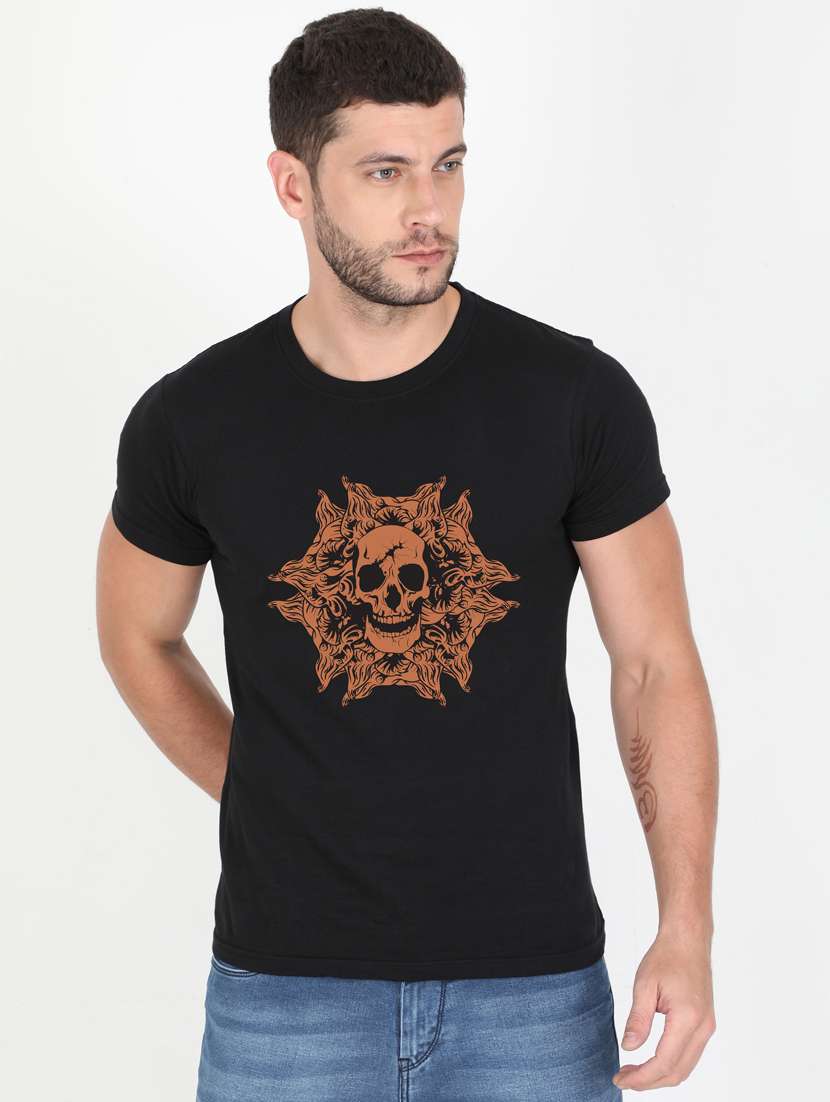 black printed t-shirt - 17995816 - Zoom Image - 0