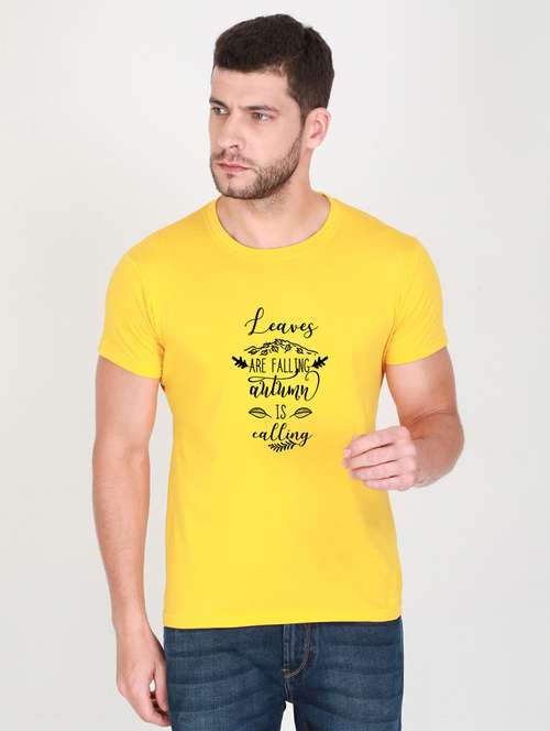 yellow printed t-shirt - 17995864 - Standard Image - 0
