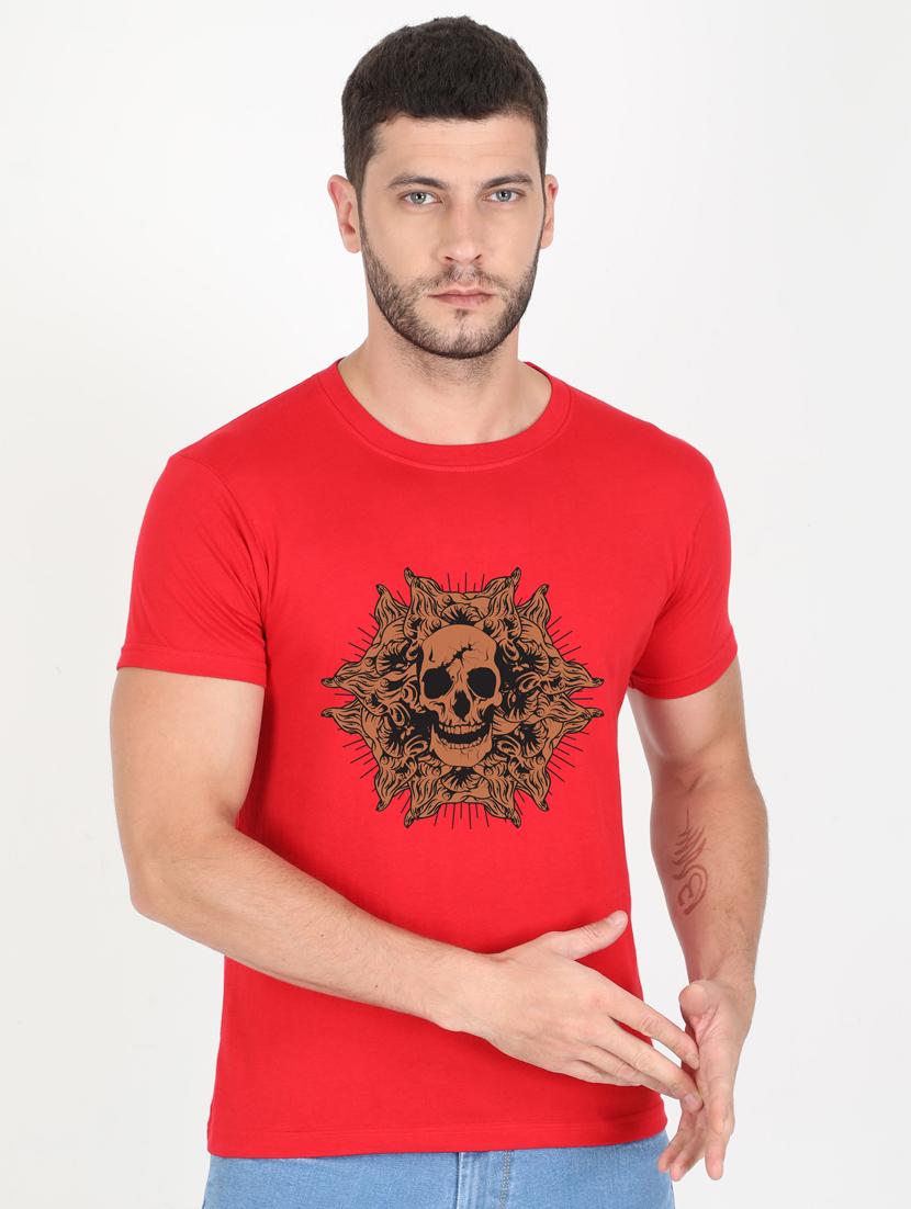 red printed t-shirt - 17995872 - Zoom Image - 0