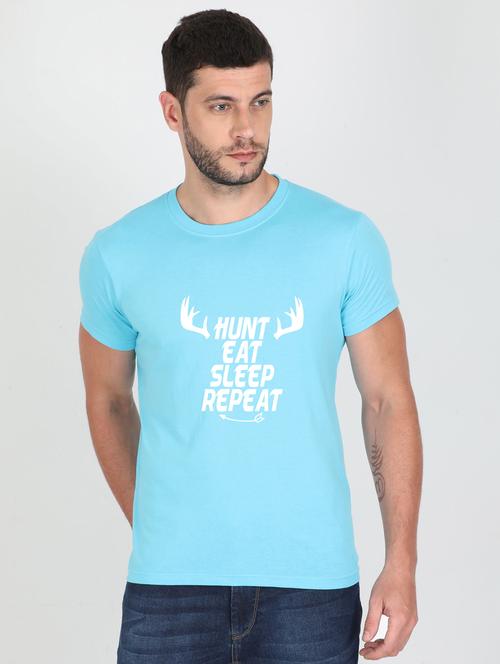 light blue printed t-shirt - 17995908 - Standard Image - 0